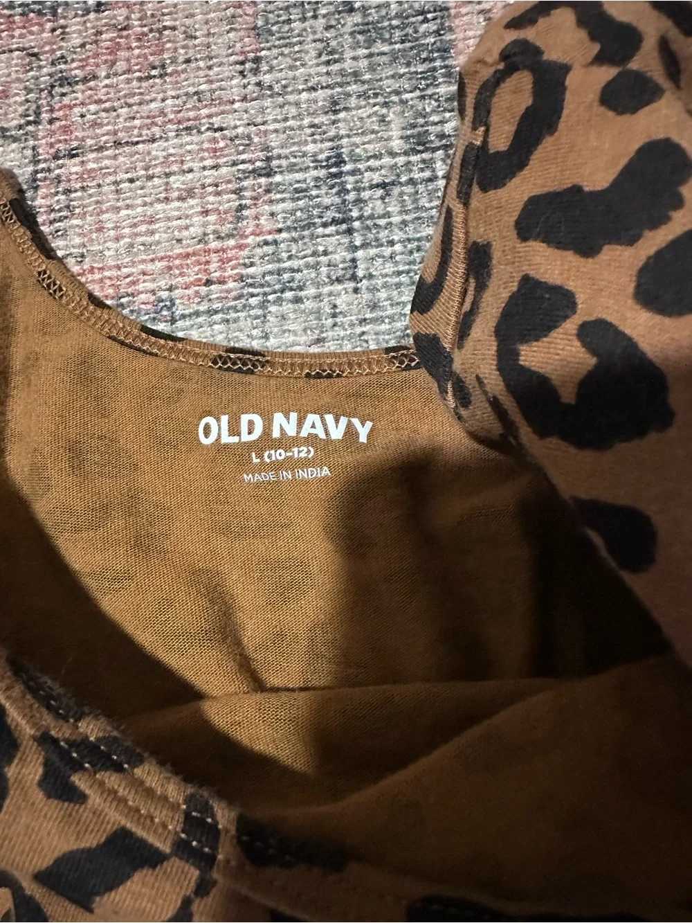 Old Navy Brown Leopard-Print Short Sleeve Dress